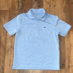 Vineyard Vines Boys Light Blue Stripe Polo Size 7
